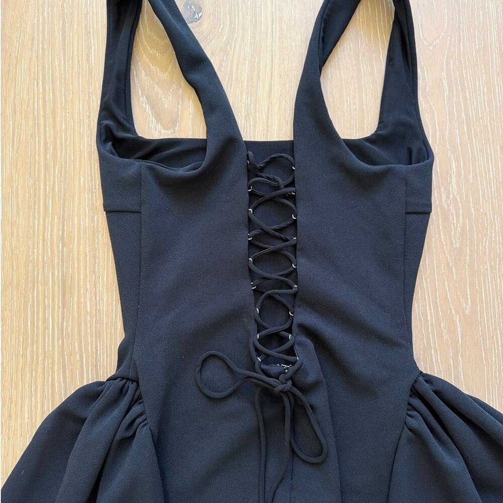 White Fox Mini Dress Sleeveless Moonlight Magic Size S Black - Picture 3 of 7